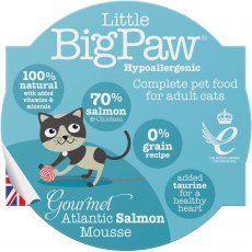 Little Big Paw Gourmet Atlantic Salmón Mousse - 8 Unidades Para Gato